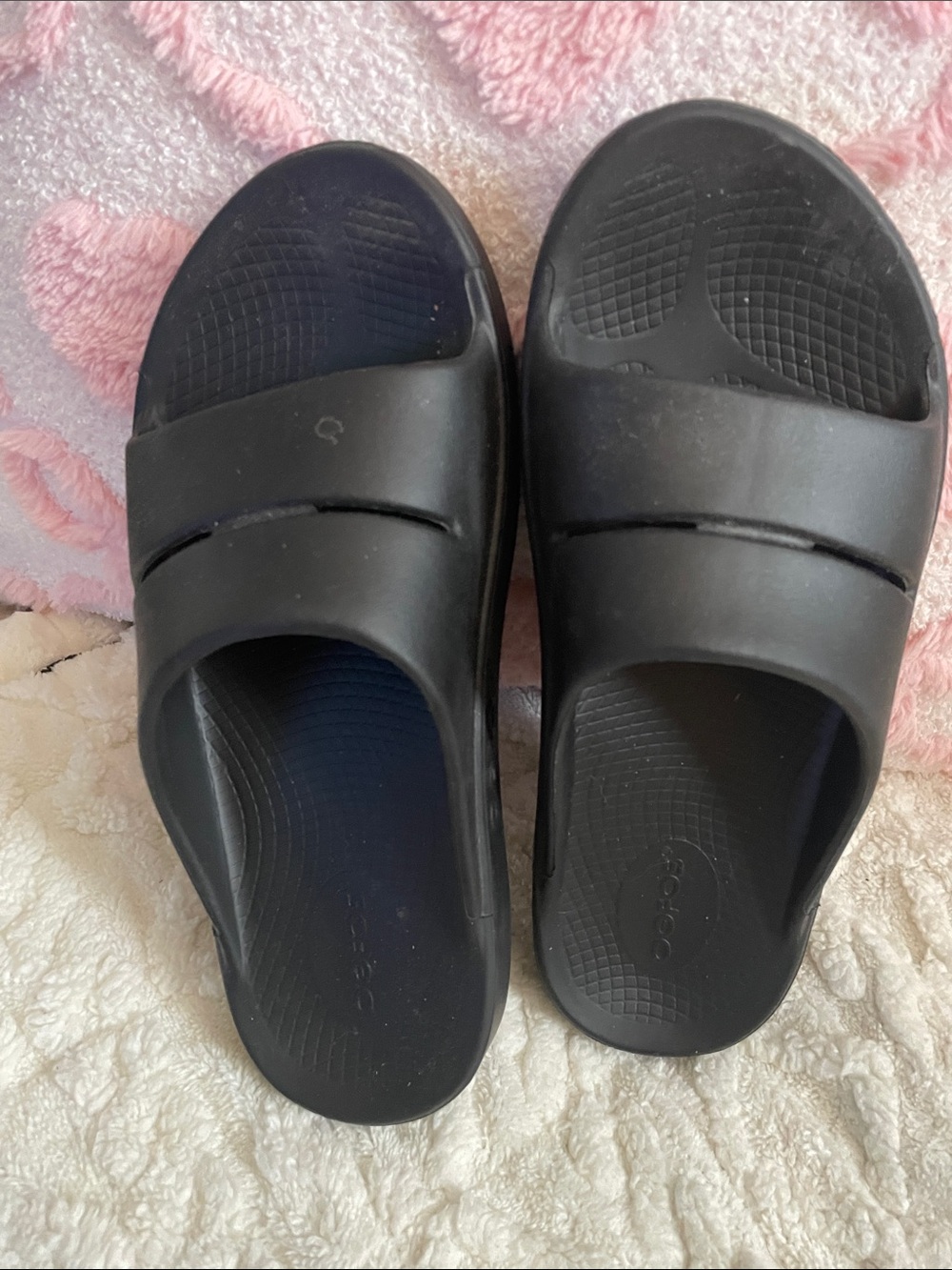 OOFOS Black OOah Slide Comfort Sandals - Picture 3 of 8